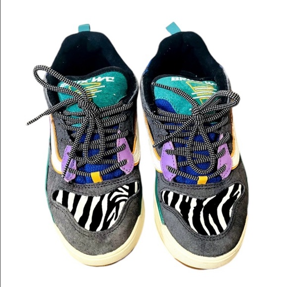 VANS BRUX WC ZEBRA SNEAKERS - tidepool / marigold - Men’s 6 / Women’s 7.5 - Picture 2 of 6